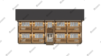 Гостиница из профилированного бруса "Приморье", 370 м2