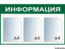 Стенд 500х800мм -А4А4А4