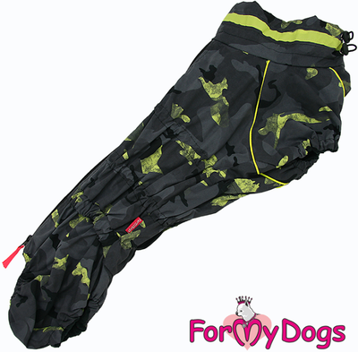 FOR MY DOG Комбинезон серый/лайм камуфляж
