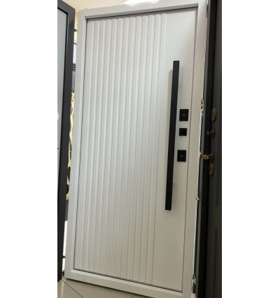 VENMAR (ВЕНМАР). СТАЛЬ 2 мм. ТЕРМО КРОНА ST 120/165 мм. ТЕРМОРАЗРЫВ/ МУАР Ral 7024 (СЕРЫЙ)/ СОФТ БЕЛЫЙ СНЕГ