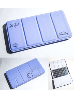 Пенал для акварели Белые ночи, на 35 кювет, металл, с палитрой