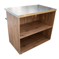 (ДКРФ-04) Прилавок рабочий "OAK" с полкой