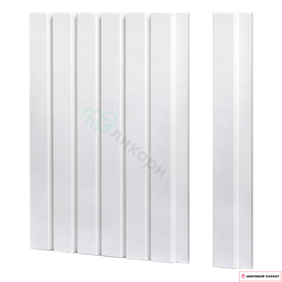 Реечные стеновые панели Ликорн Белые 65х18х2800