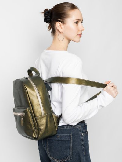Женский кожаный рюкзак Albiate Premium gold kiwi (арт. 
3103-59)