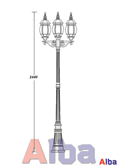 Садово парковый светильник America 409 B w