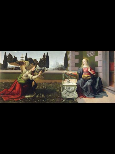 Картина обогреватель, репродукция Леонардо да Винчи Благовещение