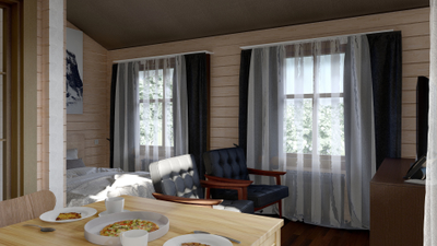 Гостевой домик для базы отдыха 27 м2