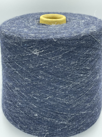 Zegna Baruffa Lane Borgosesia art. ATENASOFT  30% WS кашемир, 60% SETA шёлк, 10% LINO лён, Nm. 3/80 2666 м 100 гр. цв. тёмно-синий седой