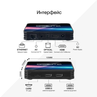 Орбита OT-DVB34 медиа плеер (Allwinner H313, Android12.1, 2Гб, Flash 16ГБ, Wi-Fi)