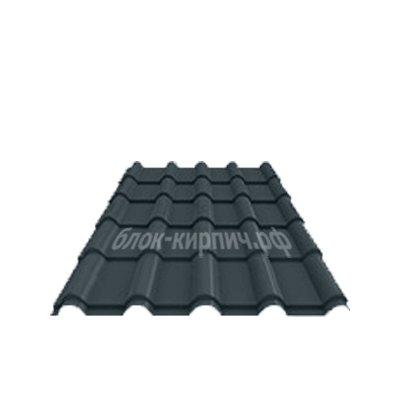 Металлочерепица Kamea 0.5мм Satin RAL 7024 графитовый серый Grand Line