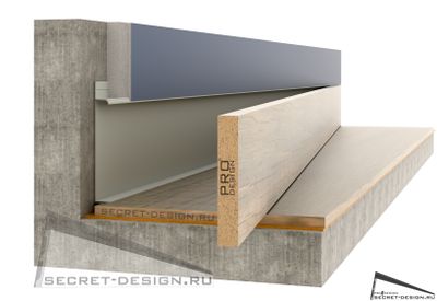 Вставка МДФ 80 мм в шпоне для скрытого плинтуса Pro Design