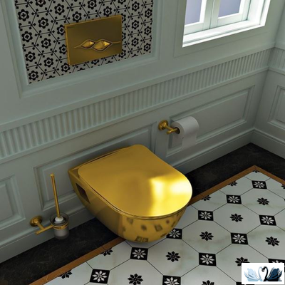 xКнопка смыва CREAVIT UFO GP1006.00 золото матовый