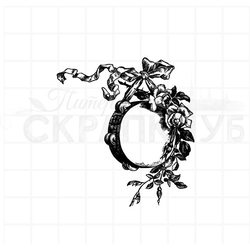 Штамп для скрапбукинга Розы и бубен винтаж