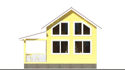 Д-11 ДАЧНЫЙ ДОМ ИЗ БРУСА: ГАБАРИТНЫЕ РАЗМЕРЫ: (6,5Х6М), ОБЩАЯ ПЛОЩАДЬ: 54,5М²