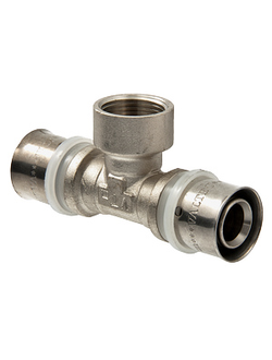 Пресс-фитинг – тройник с переходом на внутреннюю резьбу