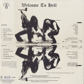 Купить винил Venom - Welcome To Hell в интернет-магазине CD и LP "Музыкальный прилавок" в Липецке