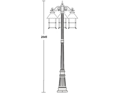 Садово-парковый светильник серии  Caior  II-3(170см)