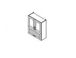 Шкаф навесной Равенна В80/925 модерн решетка