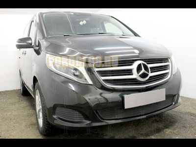Защита радиатора Mercedes-Benz V-Klass II 2014- black