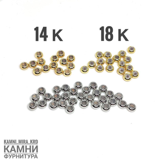 Шарм рондель прорезиненный ЛЮКС 6х3 мм, покрытие в ассортименте, цена за набор 10 шт
