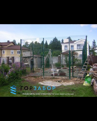 Спортивное ограждение из 2D панелей высота 4м