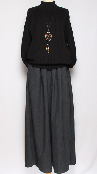 Джемпер "ШИРОКАЯ  РЕЗИНКА С ДЛИННЫМ РУКАВОМ " винный, графит, малахит, бежевый, шоколад, черный  р.50-54