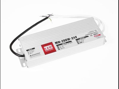 Герметичный блок питания 200W 24V IP67 Extra Slim (24V/8.33A/200W) (4LED/IP67 металл/1 год)