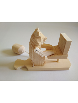 Богородская игрушка "Медведь программист"