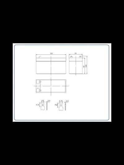 ETALON, Cвинцово-кислотная аккумуляторная батарея серии FS 1207+ (АКБ 12-7)