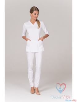 БЛУЗА МЕДИЦИНСКАЯ DR.SUPER "Viki" БЕЛАЯ