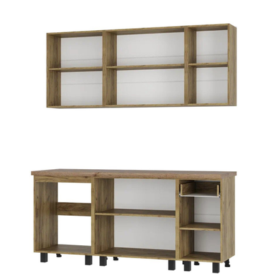 Тина 1,8 м  Кухонный гарнитур Крафт/Белый