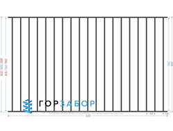 Заказать секцию сварного забора SZ15-03 на дачу