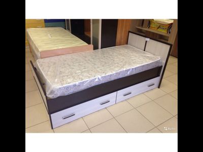 Кровать двуспальная "Сакура" 1600 с выдвижными ящиками (БТС)