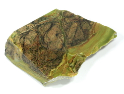 Офиокальцит, срез с одной стороны, Россия, Урал (156*112*44 мм, 896 г) №35779