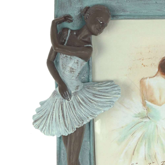 Фоторамка серо-голубого цвета с балериной