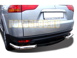 Защита заднего бампера угловая d76 для Mitsubishi Pajero Sport (2008-2015)