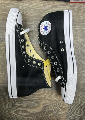 Кеды Converse All Star чернo-белые высокие женские