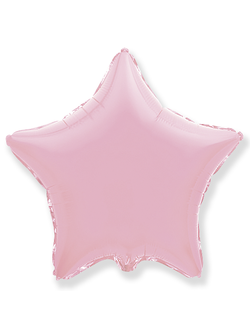 Шар (18''/46 см) Звезда, Розовый, Макарунс