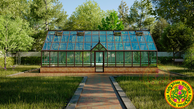 Стильная теплица Кингстон в английском стиле из стекла