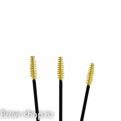 Нейлоновые щеточки для бровей розовые 50шт/уп