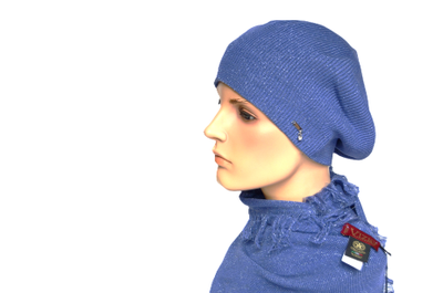 Шарф с бахромой Vizio 1200 SLF лазурный