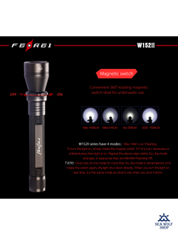 Фонарь подводный FEREI W152IIВ 1000Lm, желтый