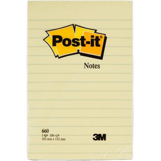 Блок-кубик Post-it 660, 102х152, желтый (100 л)