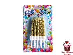 Набор свечей Золотые, 10 шт