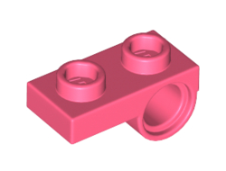 Plate, Modified 1 x 2 with Pin Hole on Bottom, Coral (18677 / 6258092)