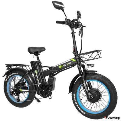 Электровелосипед SYCCYBA H1 (F10) DUAL 20AH синий