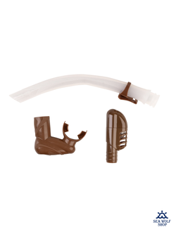 Маска для дайвинга с трубкой Scorpena комплект корич. (взрослый)