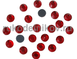 термостразы плоская спинка ss16 (4 мм), цвет-красный, материал-стекло, 3 гр/уп