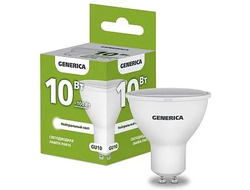 Лампа светодиодная PAR-16 GU10 10Вт 230В холодный свет Generica