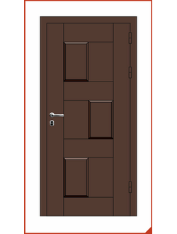 входная дверь. металлическая профильная конструкция (006)